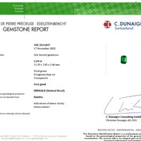 3.29 Ct. Emerald from Zambia Scan Report