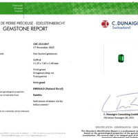 3.29 Ct. Emerald from Zambia Scan Report