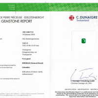 3.61 Ct. Emerald from Colombia Scan Report