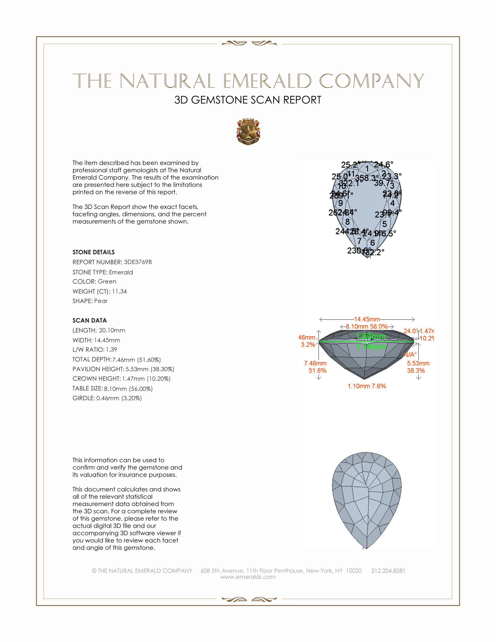 11.34 Ct. Emerald from Brazil