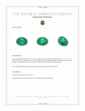 7.54 Ct. Cabochon Emerald from Brazil Appraisal