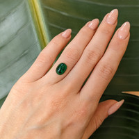 2.48 Ct. Cabochon Emerald from Brazil Life Style