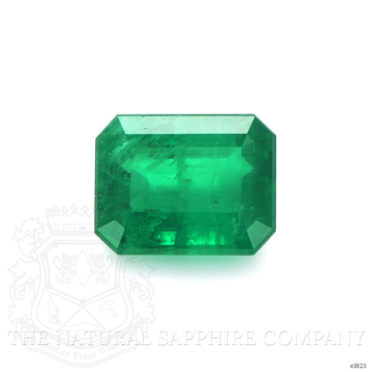 Three Stone Emerald Ring 2.04 Ct., 18K White Gold