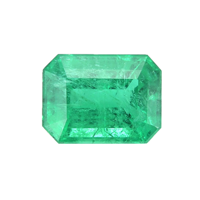 Accent Stones Emerald Ring 2.97 Ct., 18K Yellow Gold Combination Stone