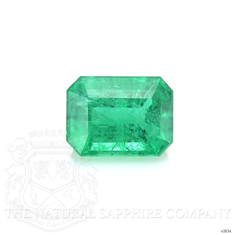Accent Stones Emerald Ring 2.97 Ct., 18K Yellow Gold