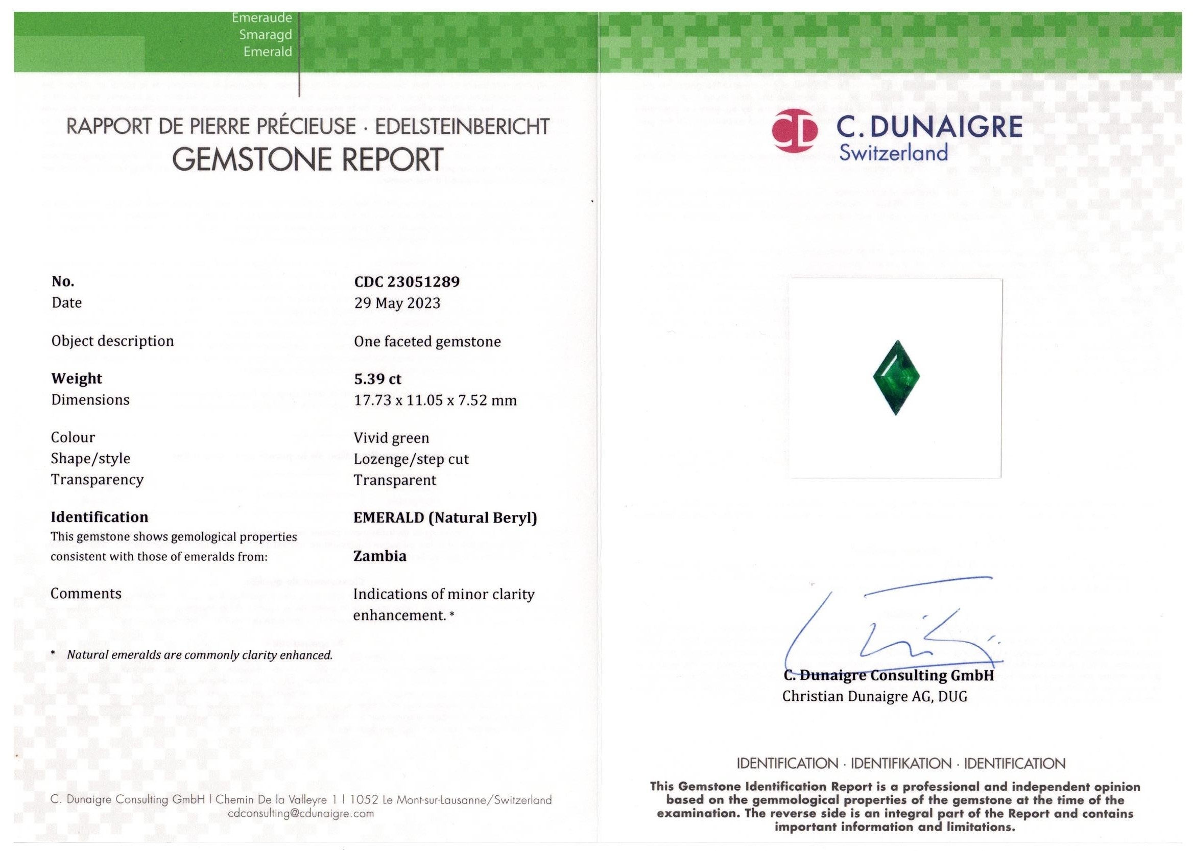 5.36 Ct. Emerald from Zambia