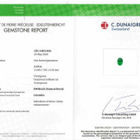 3.29 Ct. Emerald from Colombia Scan Report