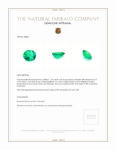 2.76 Ct. Emerald from Colombia Appraisal
