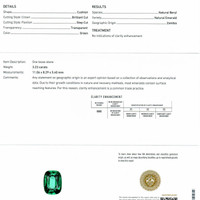 3.23 Ct. Emerald from Zambia Scan Report