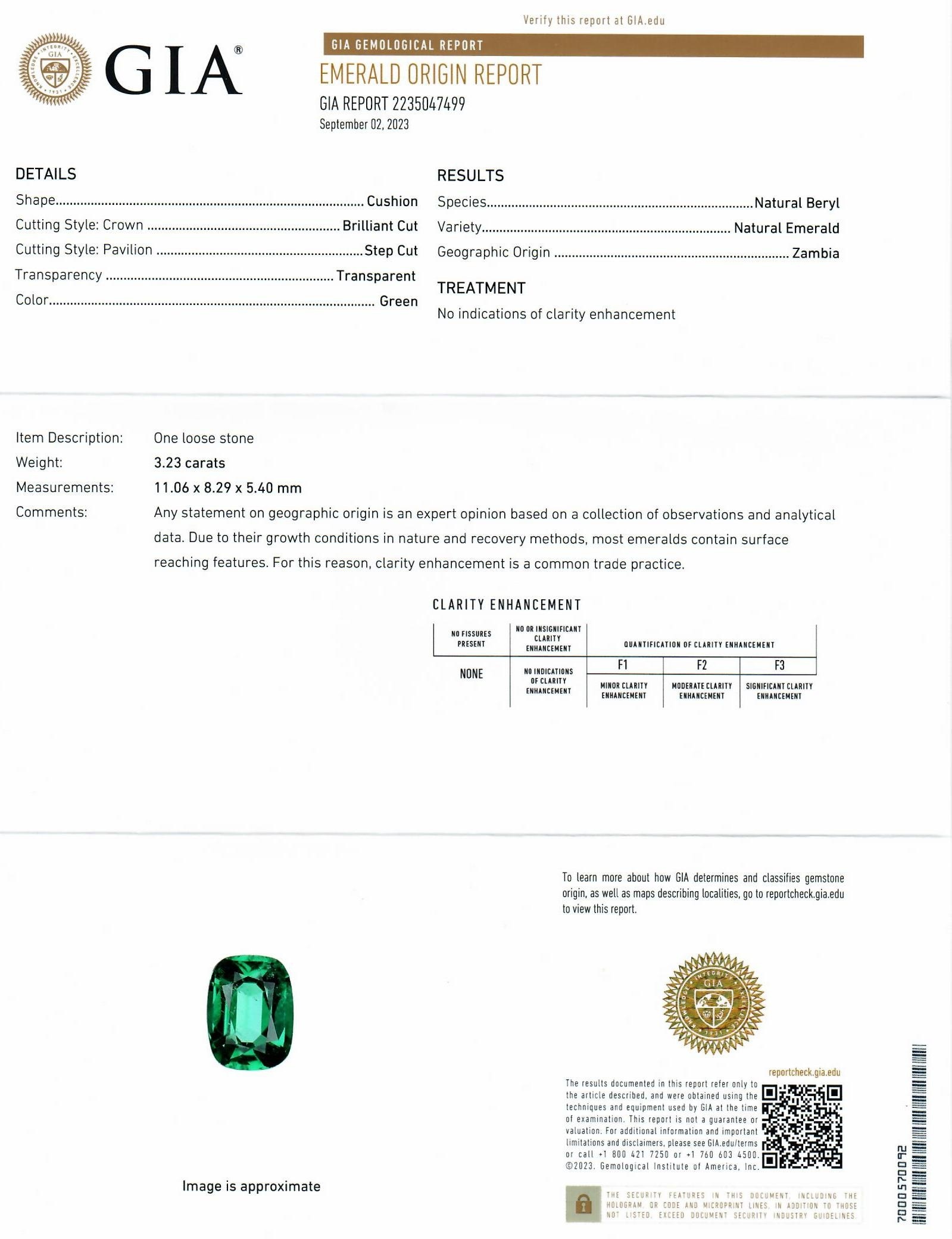3.23 Ct. Emerald from Zambia