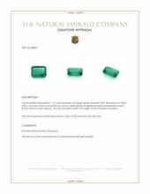1.73 Ct. Emerald from Zambia Appraisal
