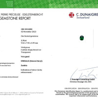 2.76 Ct. Emerald from Zambia Scan Report