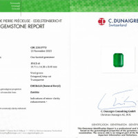 19.15 Ct. Emerald from Zambia Scan Report