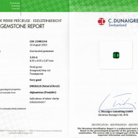 3.34 Ct. Emerald from Afghanistan Scan Report