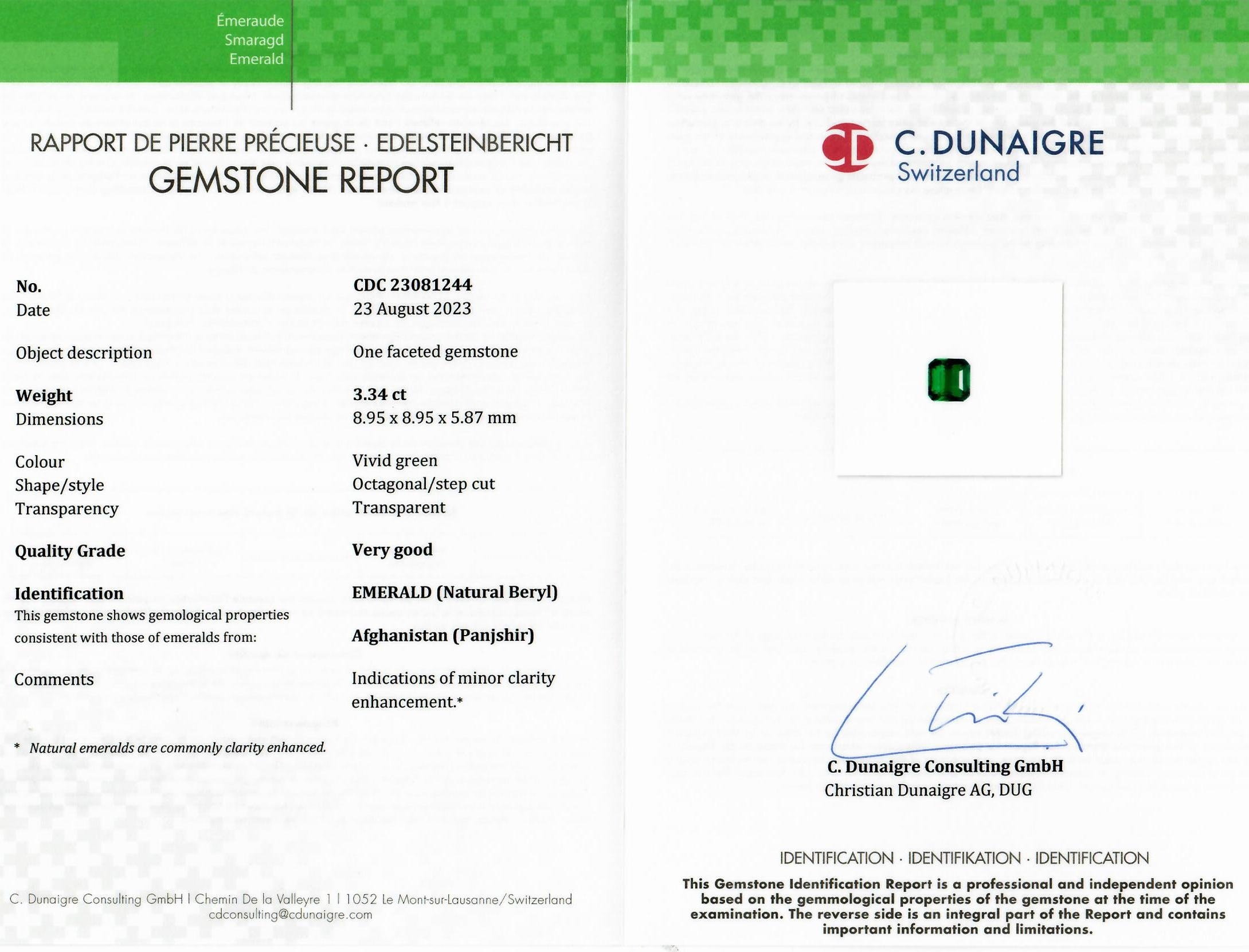 3.34 Ct. Emerald from Afghanistan