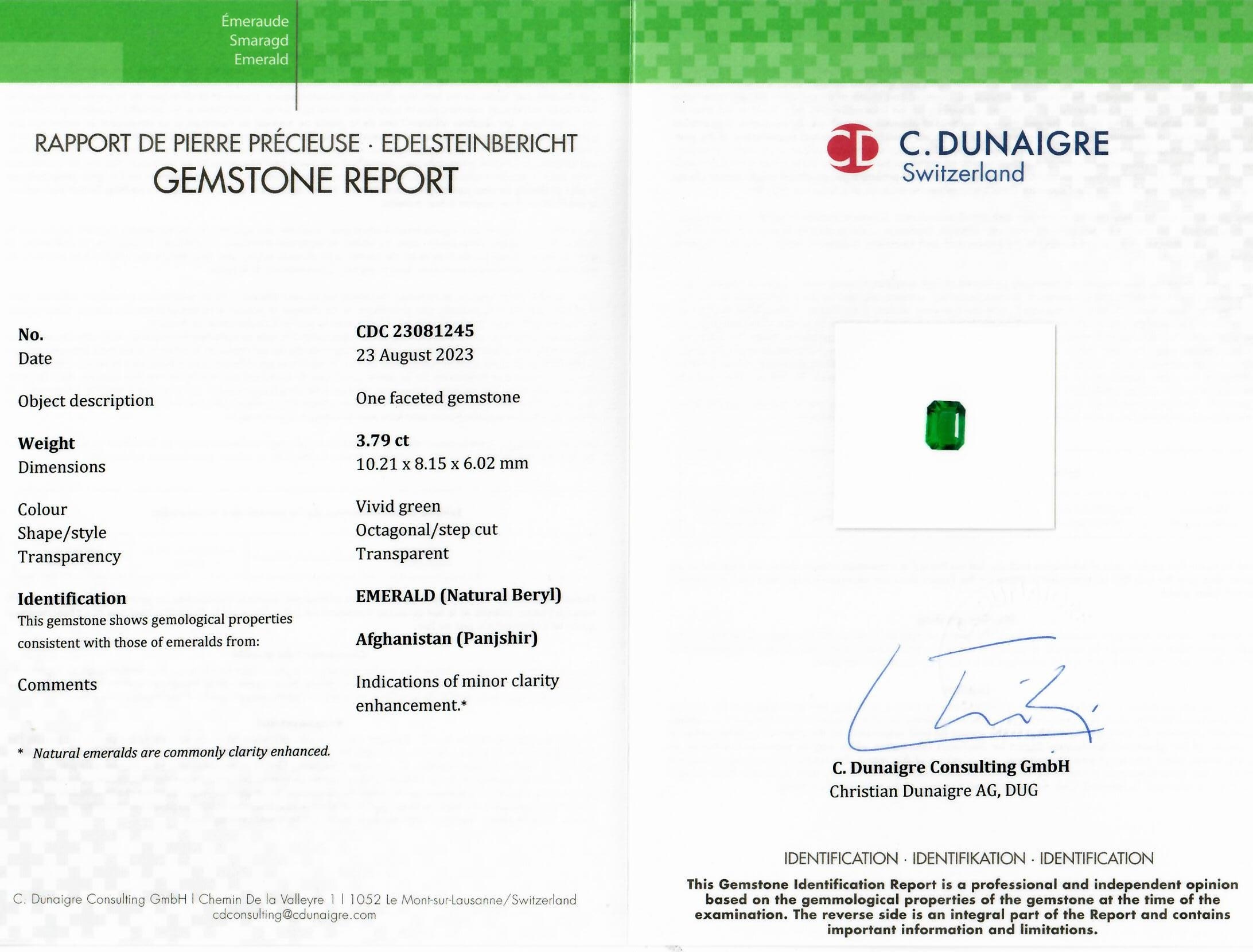 3.79 Ct. Emerald from Afghanistan