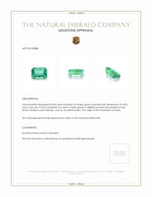 0.98 Ct. Emerald from Zambia Appraisal