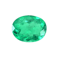 Antique Style Emerald Ring 1.44 Ct., 18K Yellow Gold Combination Stone