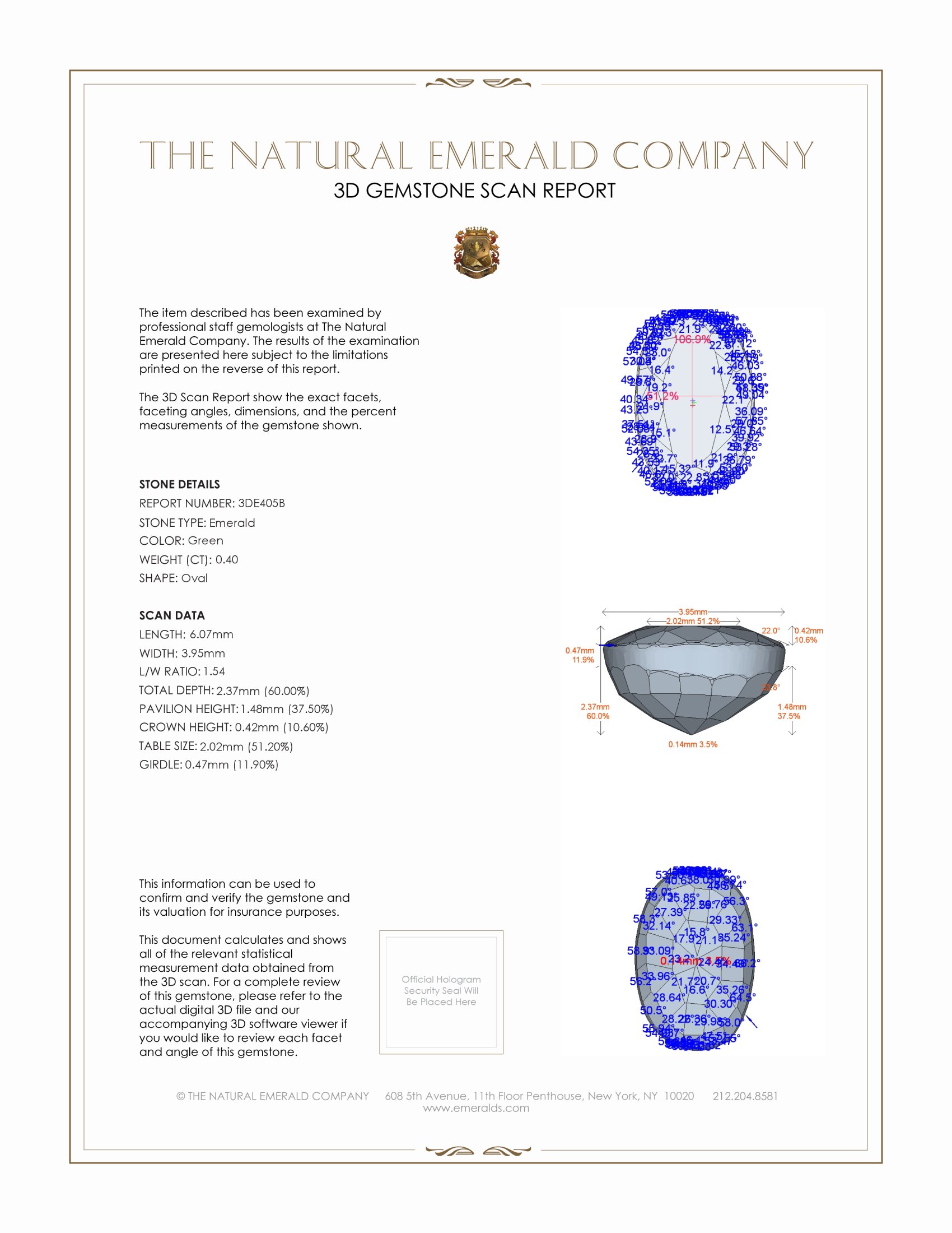 0.40 Ct. Emerald from Zambia