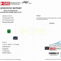 6.78 Ct. Emerald from Zambia Scan Report