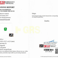3.99 Ct. Emerald from Zambia Scan Report