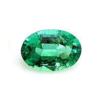  Emerald Ring 0.44 Ct., 18K White Gold Combination Stone