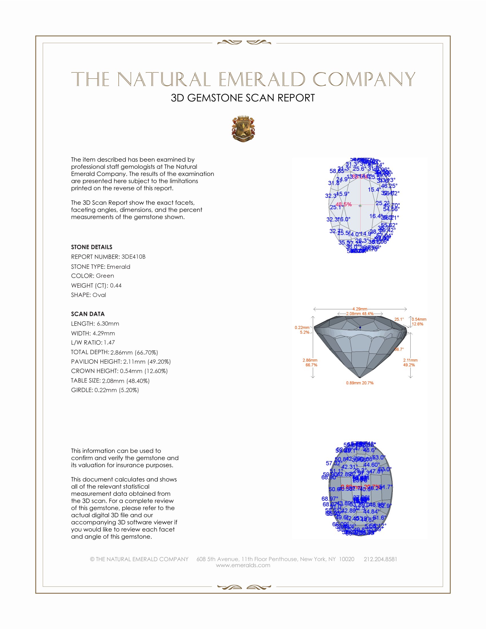 0.44 Ct. Emerald from Zambia