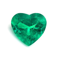 Antique Style Emerald Pendant 12.15 Ct., 18K White Gold Combination Stone