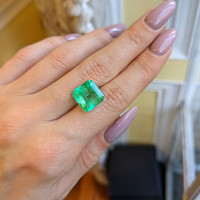6.81 Ct. Emerald from Colombia Life Style