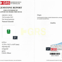 6.30 Ct. Emerald from Zambia Scan Report