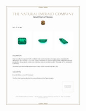 0.86 Ct. Emerald from Colombia Appraisal