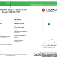 1.48 Ct. Emerald from Colombia Scan Report