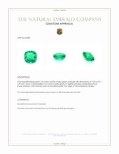 1.23 Ct. Emerald from Zambia Appraisal