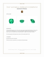 1.57 Ct. Emerald from Zambia Appraisal