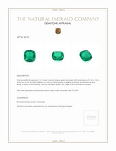 1.72 Ct. Emerald from Zambia Appraisal