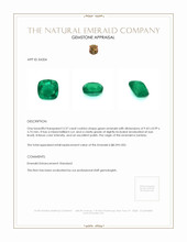 3.37 Ct. Emerald from Zambia Appraisal