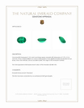 1.05 Ct. Emerald from Zambia Appraisal