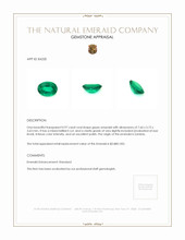 0.97 Ct. Emerald from Zambia Appraisal