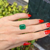 8.69 Ct. Emerald from Zambia Life Style