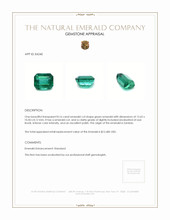 8.16 Ct. Emerald from Zambia Appraisal