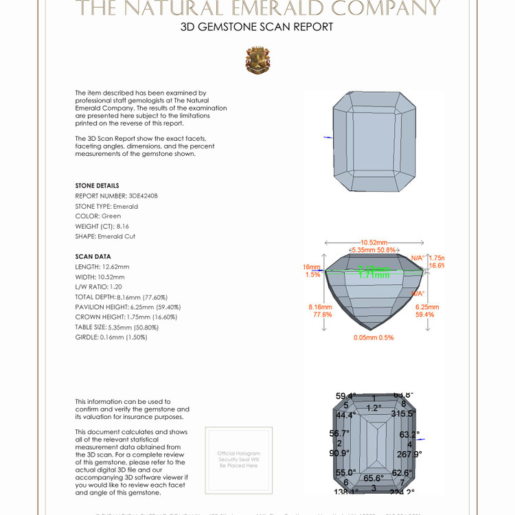 8.16 Ct. Emerald from Zambia