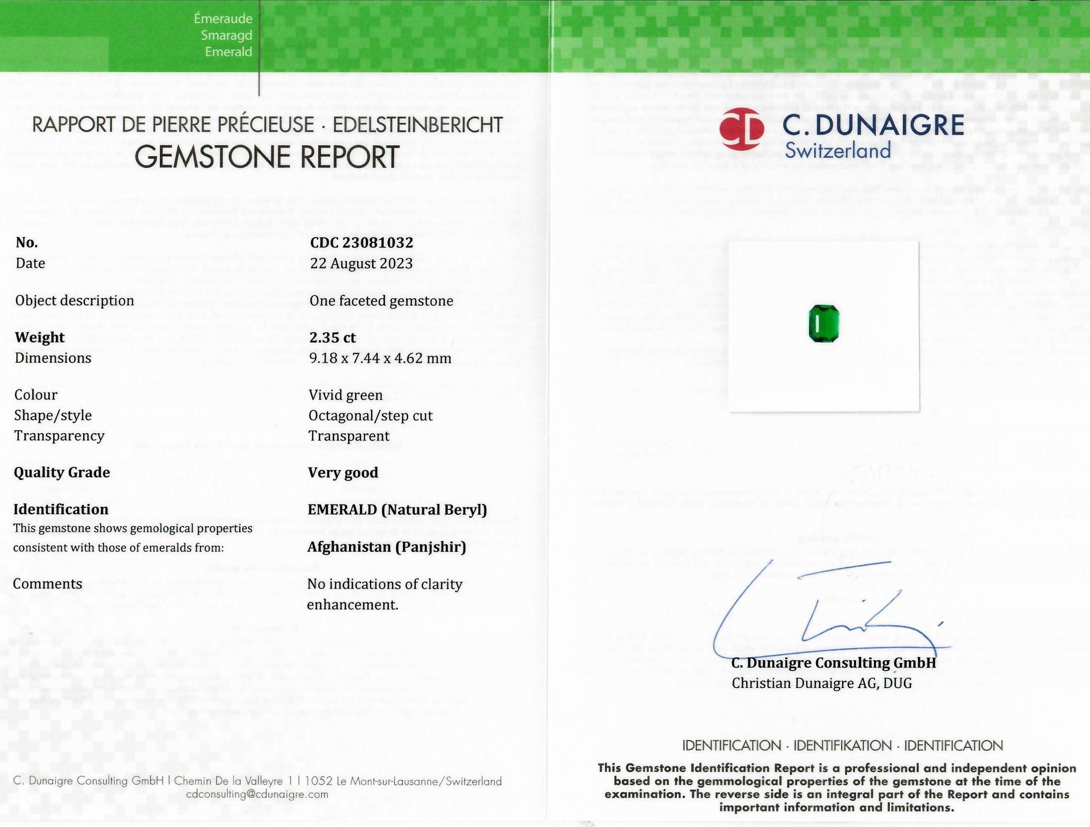 2.35 Ct. Emerald from Afghanistan