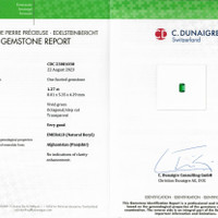 1.27 Ct. Emerald from Afghanistan Scan Report