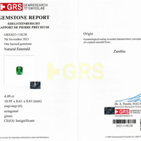 4.49 Ct. Emerald from Zambia Scan Report