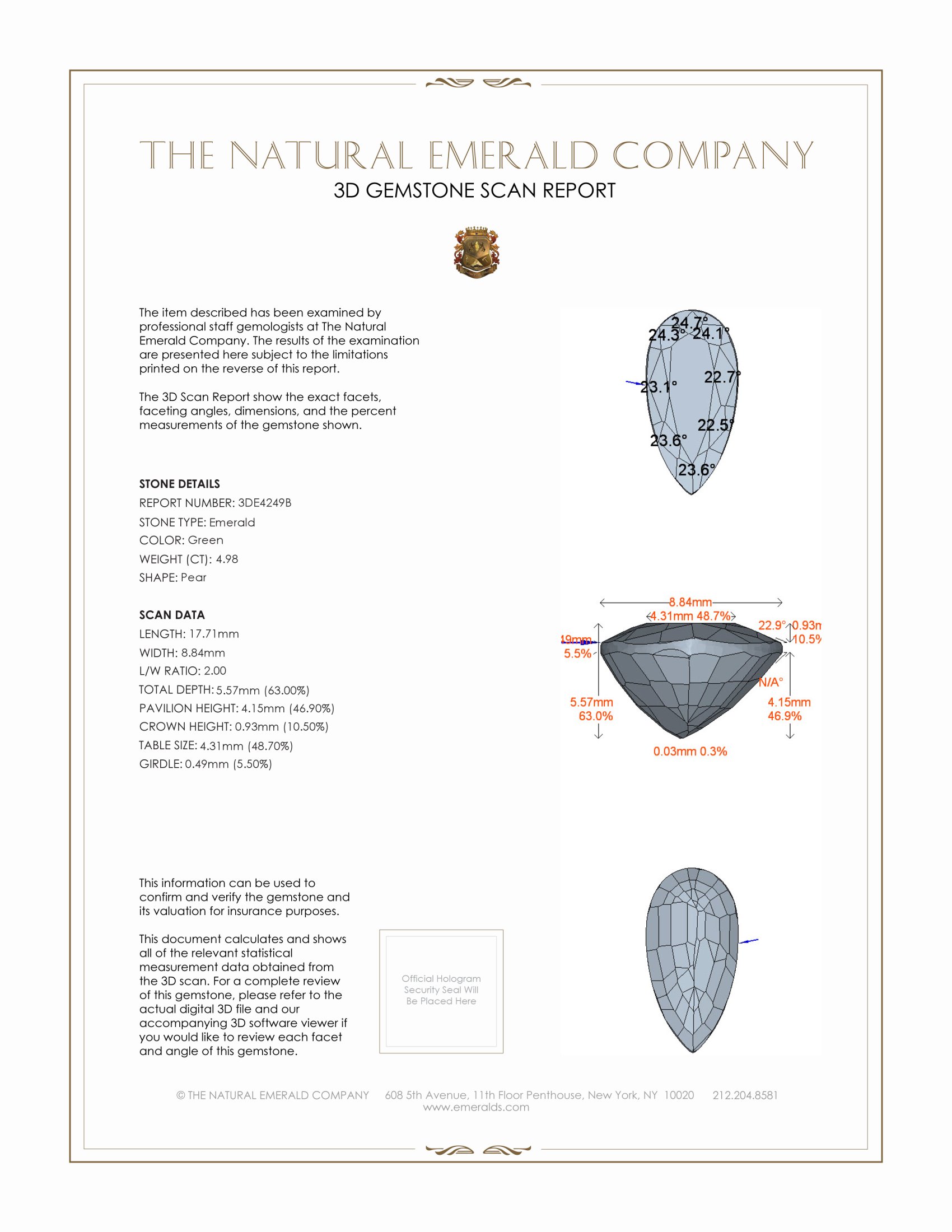 4.98 Ct. Emerald from Zambia