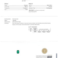 1.00 Ct. Emerald from Zambia Scan Report