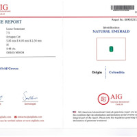 0.48 Ct. Emerald from Colombia Scan Report