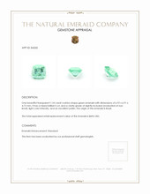 1.24 Ct. Emerald from Brazil Appraisal