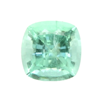 Pave Emerald Ring 1.24 Ct., 18K White Gold Combination Stone