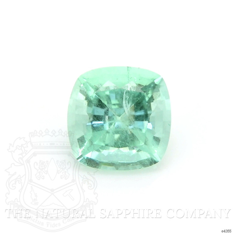 Pave Emerald Ring 1.24 Ct., 18K White Gold